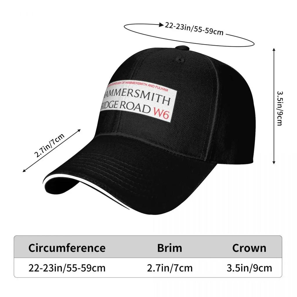 HAMMERSMITH BRIDGE ROAD W6 Baseball Cap Funny Hats Visor Sports Cap Boy Child Women's