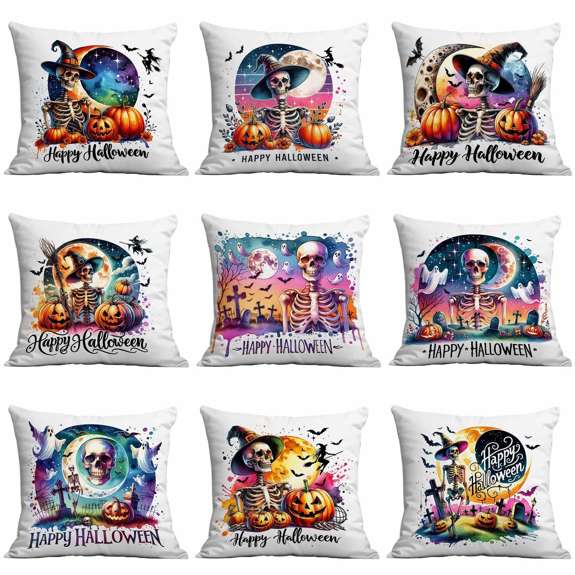 

Halloween Polyester Pillowcase Home Holiday Party Cushion Pillowcase Decoration 45 * 45Cm