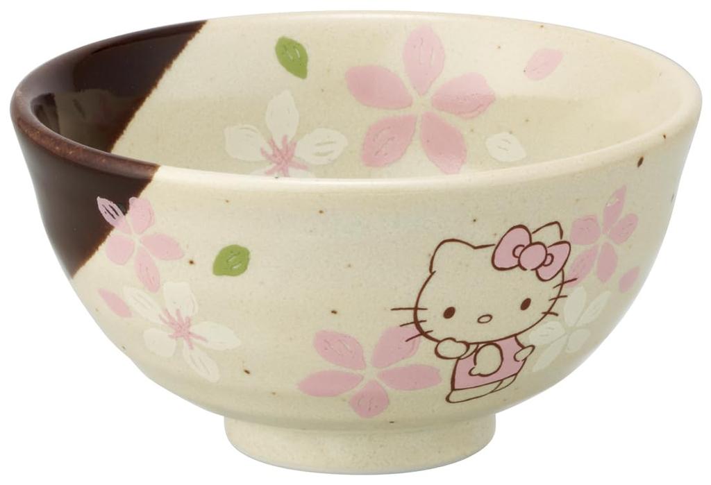 Skater Mino Ware Rice Bowl, Hello Kitty, Sakura, Sanrio, 11.2x6cm, CHMR1-A