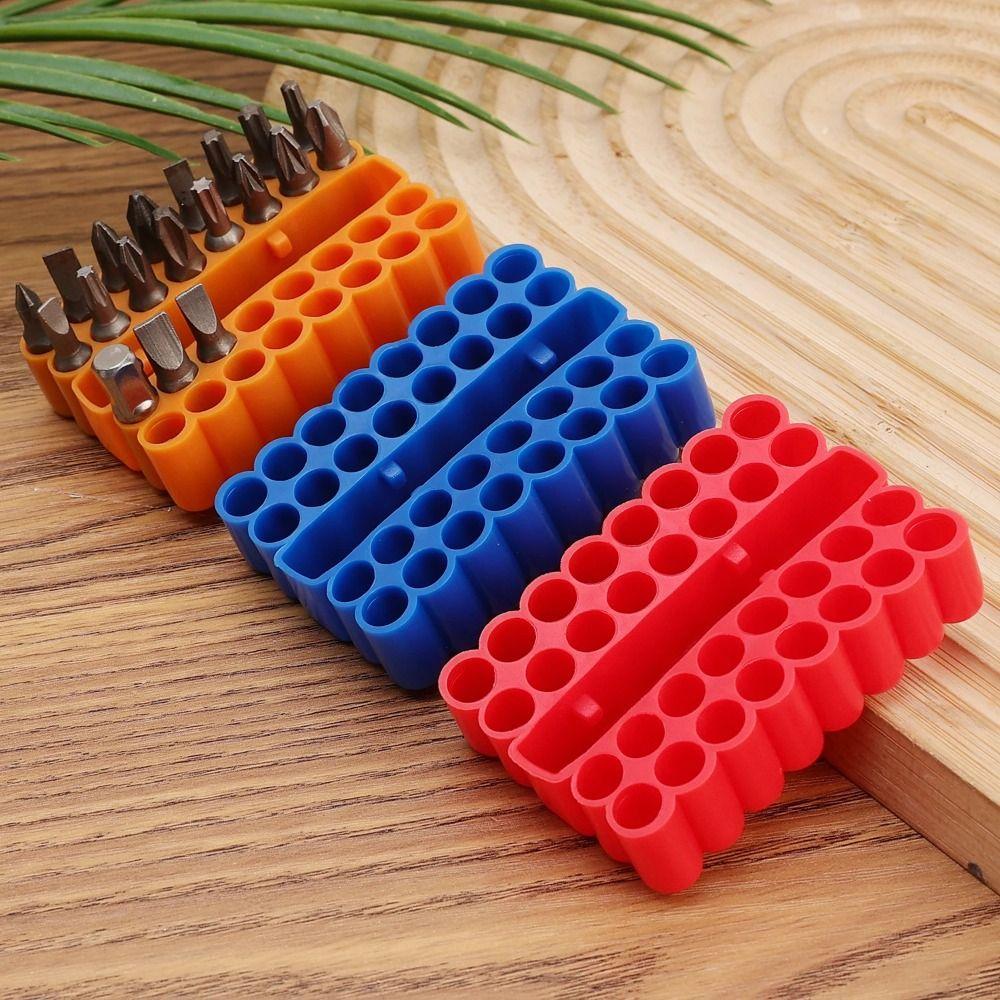 High Elasticity Bit Holder PVC Screwdriver Drill Bit Organizer Hex Shank Organizer  6.35MM Shank