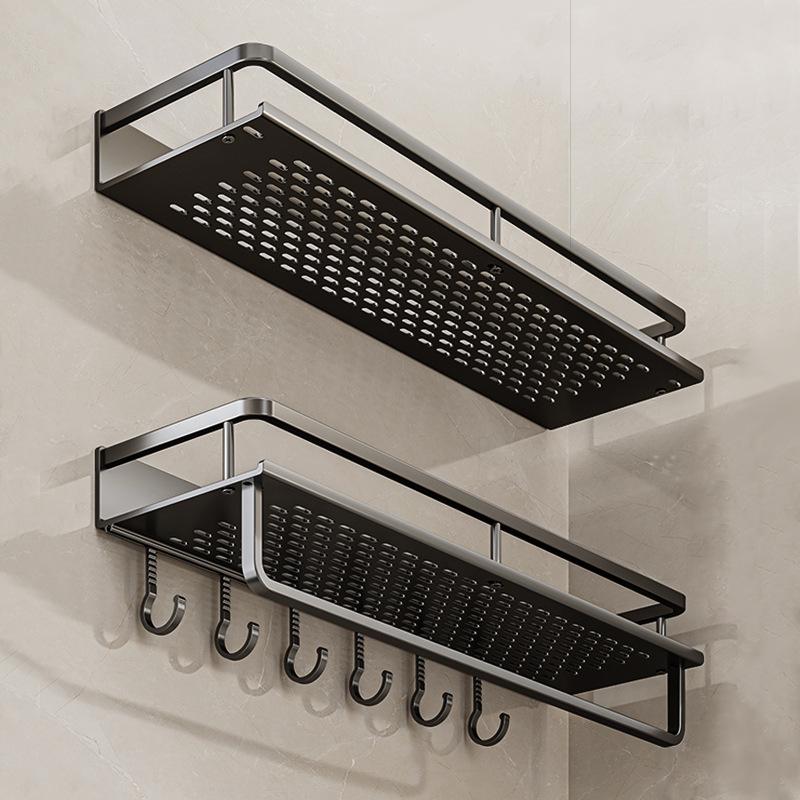 Wall-Mounted Bathroom Shelf & Shower Storage Rack - No Drill