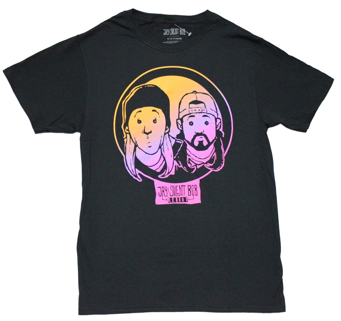 Jay Silent Bob New Adult T-shirt Reboot Colorful Duo Circle Image S