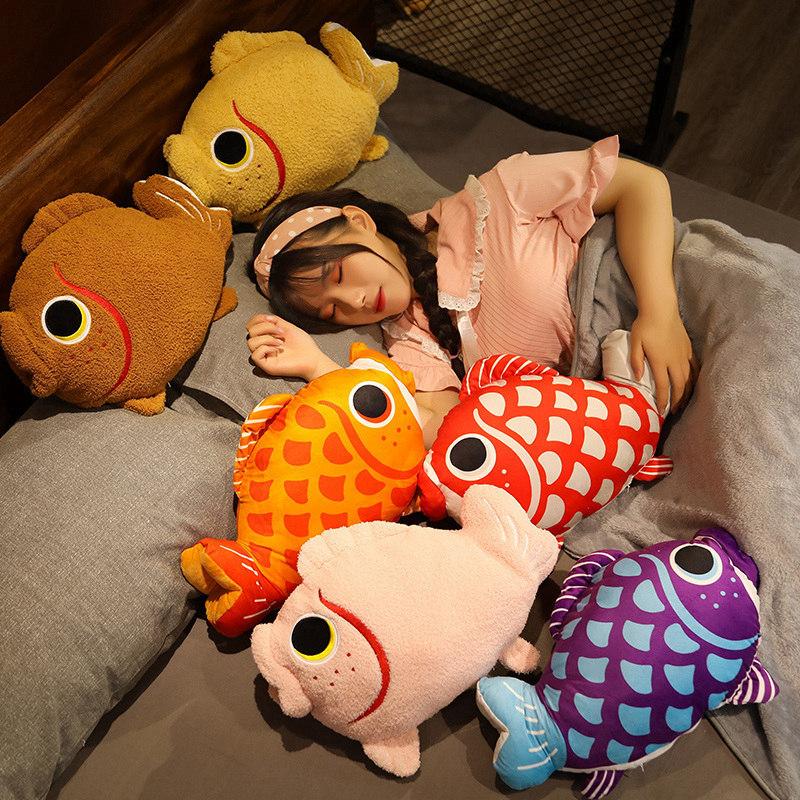 Creative Koi Fish Hand Warmer Pillow Plush Toy Home Sofa Pillow Cushion Office Nap Air Conditioning Blanket
