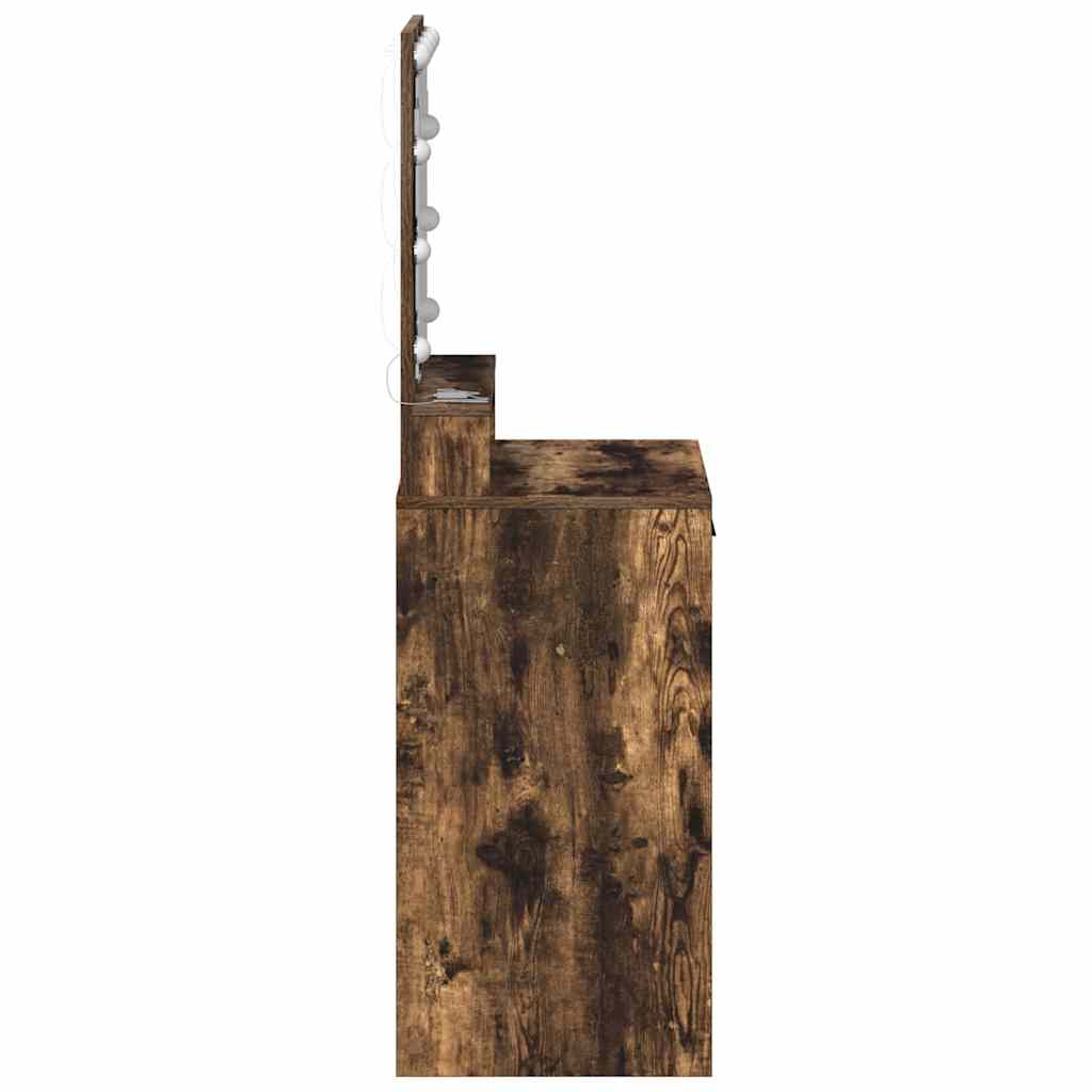 Makeup Table Smoked Oak 50 x 41 x 135 cm Engineered Wood