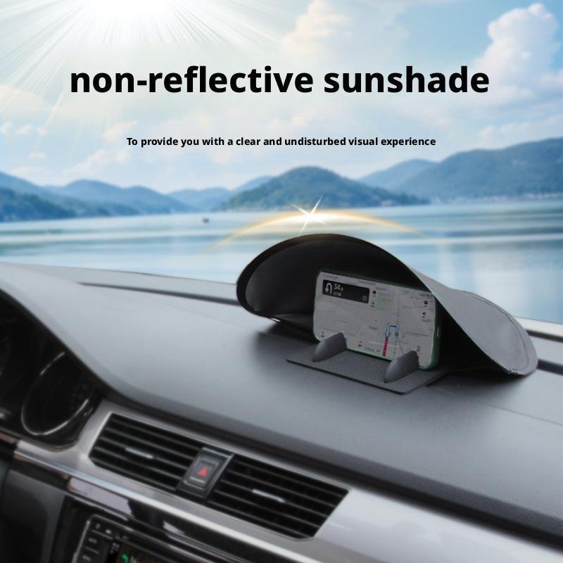 Car Mobile Phone Sunshade Visor Cover Auto Dashboard Sunshade Foldable Storable Travel Navigation Sunshield Sun Protection