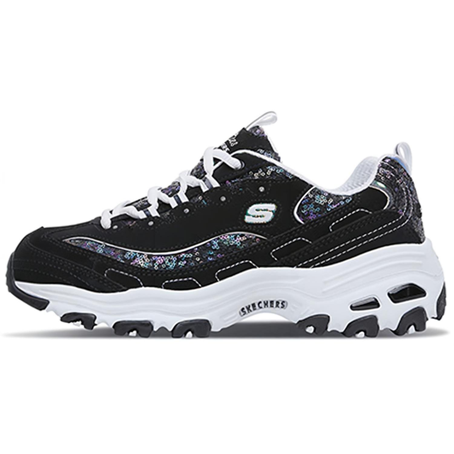 (WMNS) Skechers D Lites Low-Top Sneakers Black/White Women s 11916-BKW EU 36.5