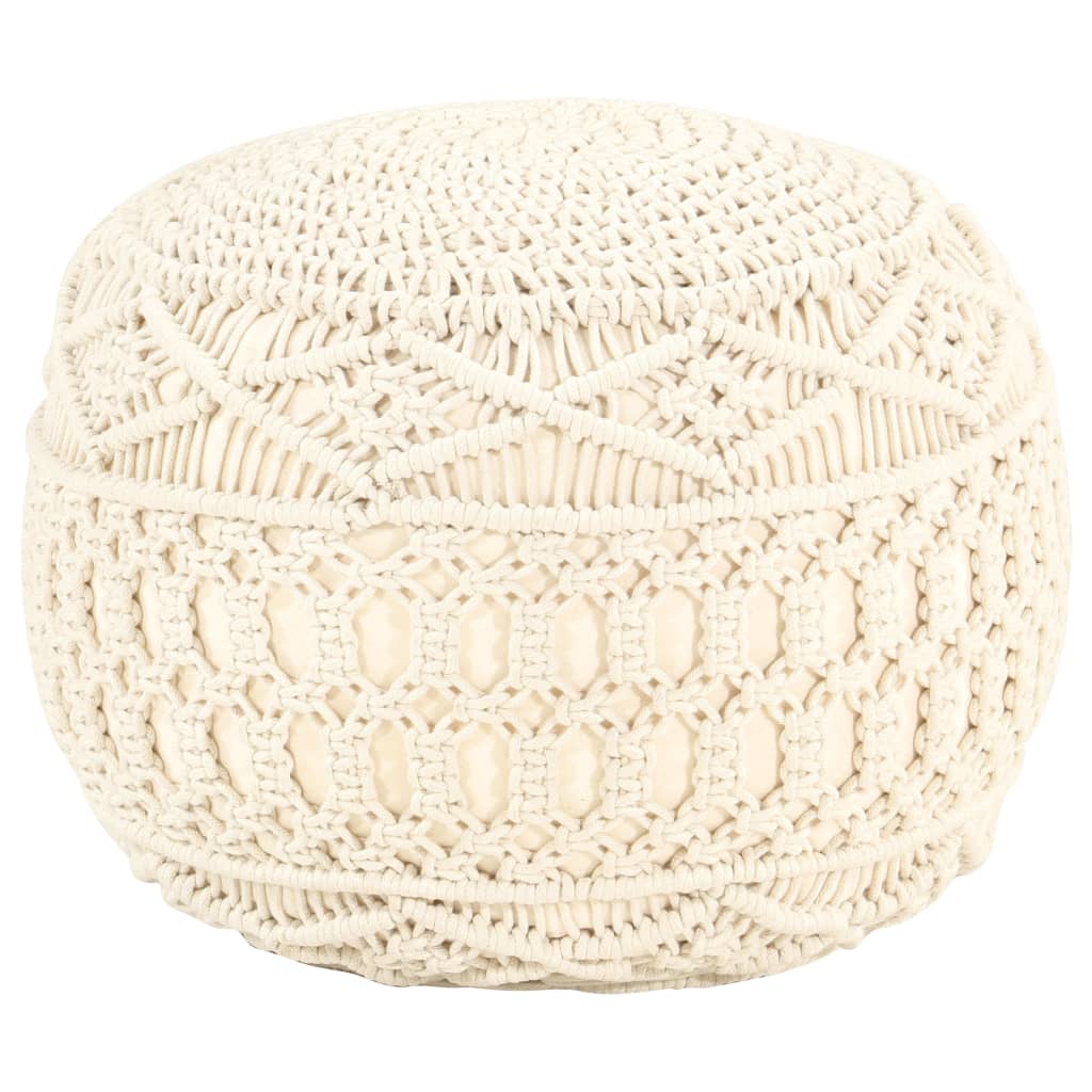 Macrame Footstool Handmade 45 x 30