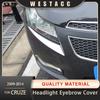 2 sztuk Chrome lampa czołowa pokrywa brwi naklejki wykończeniowe dla Chevrolet Cruze Sedan 2009 2010 2011 2012 2013 2014 2015