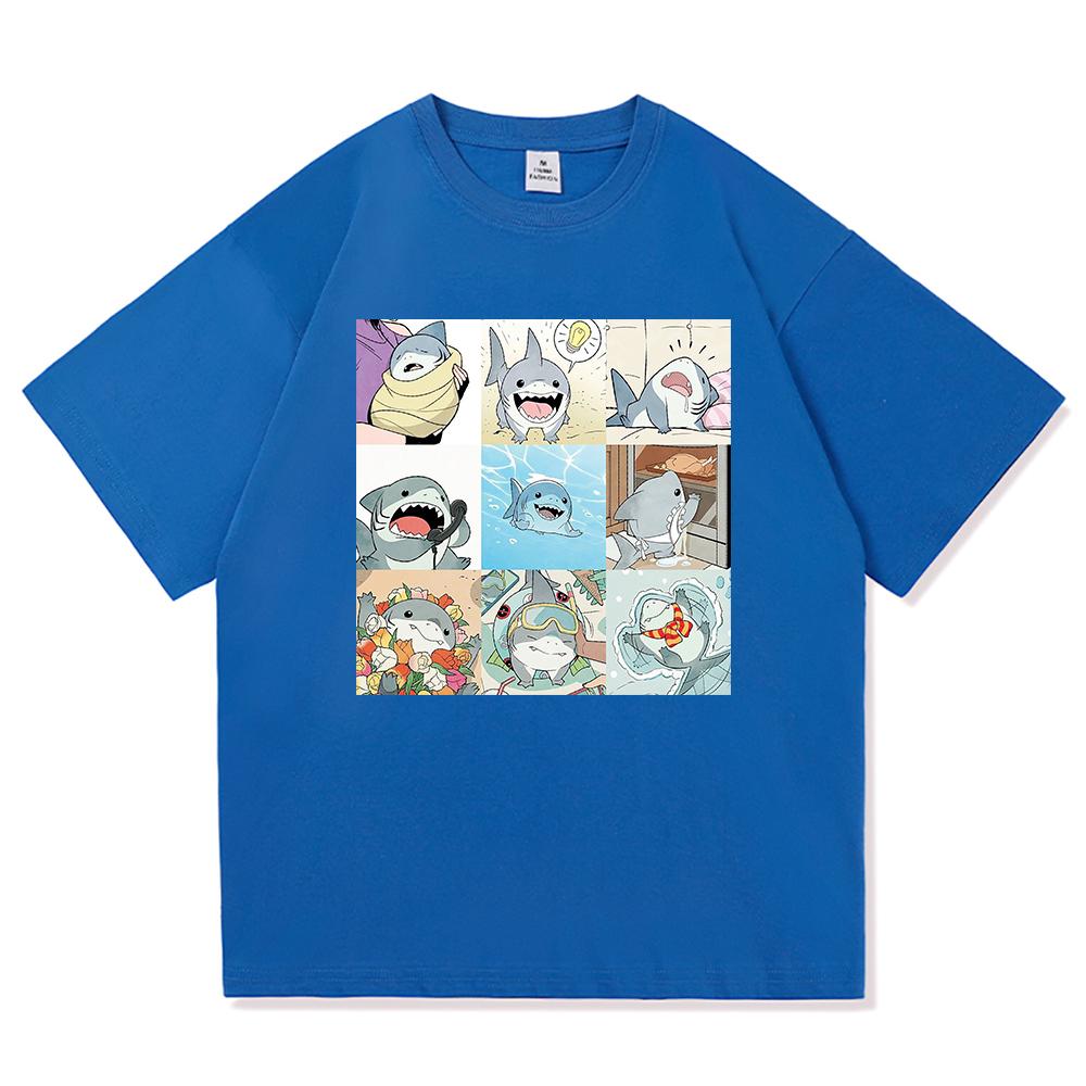 Jeff The Land Shark T Shirt Fashion 2026 Men Clothing Harajuku Unisex High Quality Cotton Tops Funny Graphic T Shirts Day Gift