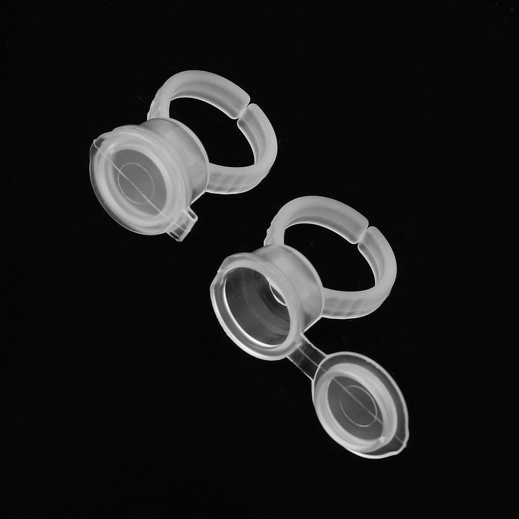 50pcs Disposable Tattoo Pigment Ring Cup Eyelash Glue Holder Cups Tattoo Accessories