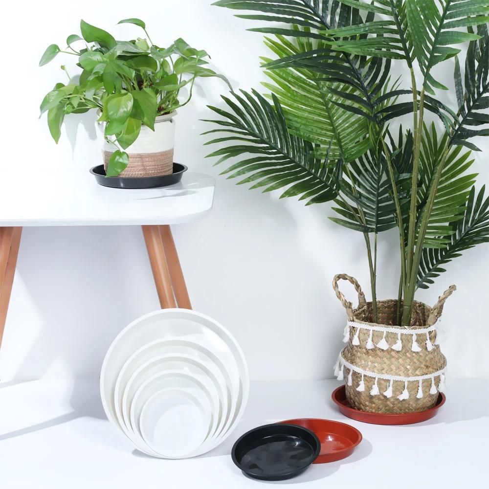 3 Pezzi Vaso per Piante in Plastica Resistente Sottovaso in Plastica Vaschette Sottovaso Vaschette Raccogligocce Interno Esterno