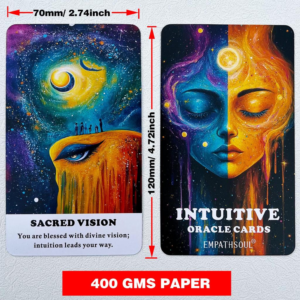 Intuitive Oracle Oracle Cards for Oracle Card Deck to Awaken Inner Enhance Psychic Spiritual Cards, Beginners, 56-Card Wisdom, Abilities, Guidance.