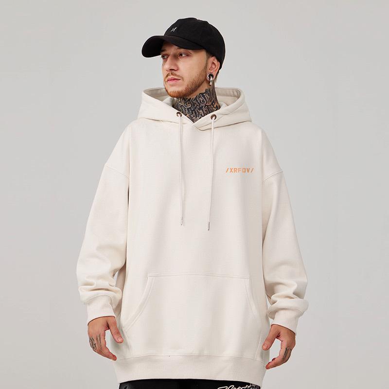 Sweat à capuche avec ours pour homme grande taille - Style américain tendance, Velours Coupe ample, Tailles jusqu'à 8XL