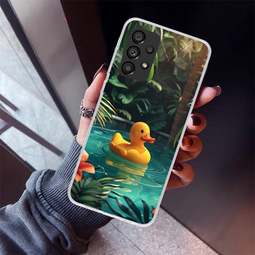 Rubber Ducks Swimming Pool Phone Case For Samsung Galaxy A12 A52S A42 A32 A22 A51 A50 Note 20 Ultra 10 S10 Plus A71 A70 A31 A30