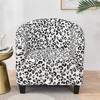 Elastic Full Package Semi-circular Bathtub Small Single Person Sofa Cover, Internet Cafe Coffee Shop Wine Room Print Cover