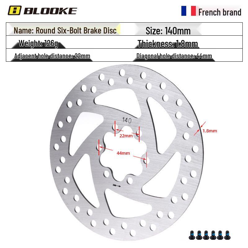 

Складаний самокат і скейтборд Велосипедний ротор дискового гальма - 5/6 болтів, 140/120 мм