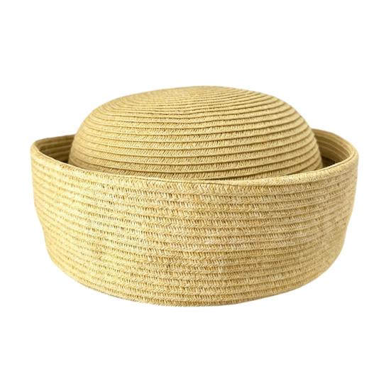 Straw Hat Dome Design Visor Hat Women Solid Color Leisure