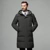 Medium and Long Winter New Down Jacket Thickened Hooded Men's Middle-aged and Elderly Personalized Long White Duck Down Warm Jacket