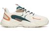 Men's Sneakers ANTA Chunky Sneakers Men's Low-top Light Beige White/Dark Moss Green/Orange
