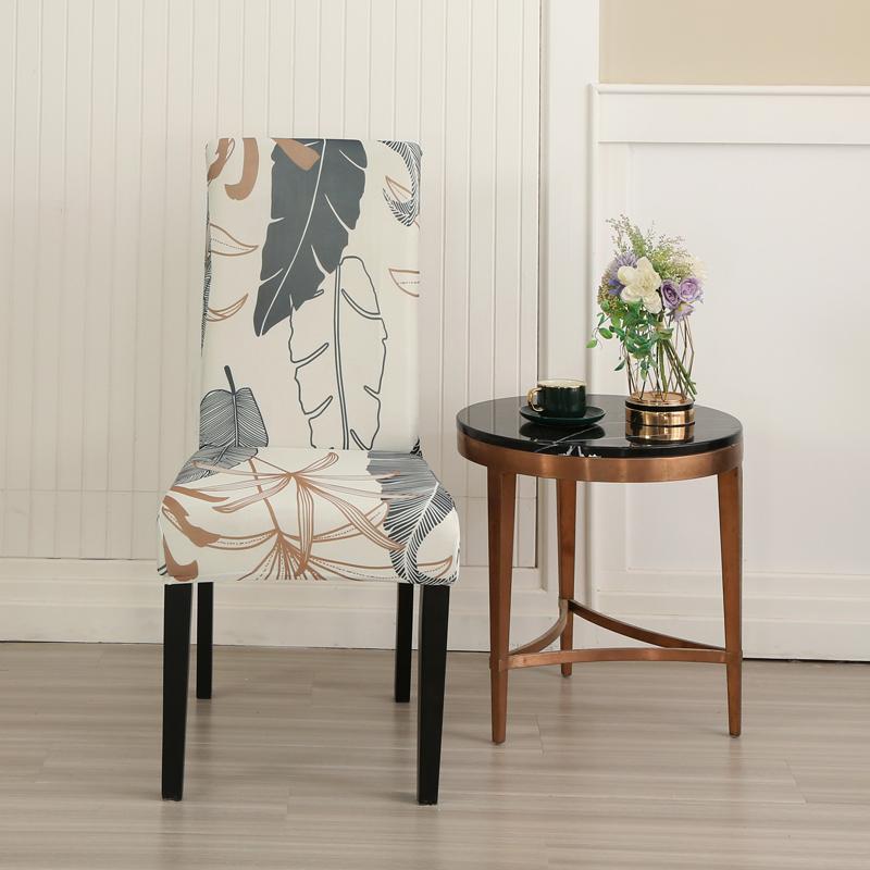 1PC Geometrischer elastischer Esszimmerstuhlbezug Stretch Sitzbezug Schonbezüge Stuhlhussen für Esszimmer Hochzeit Hotel Bankett Büro