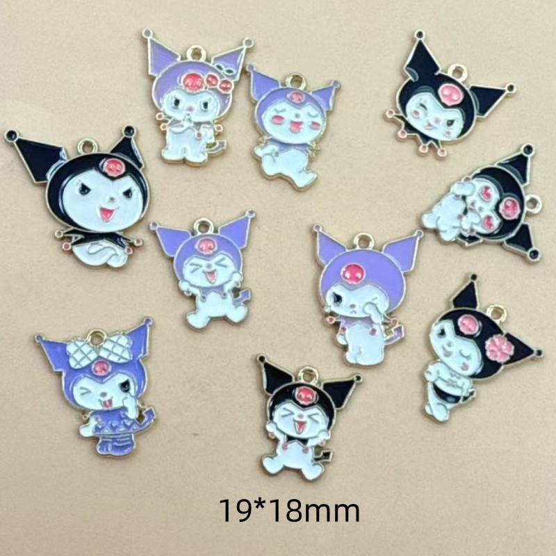 50/100PCS Cartoon Alloy Drip Oil Jewelry Accessories DIY Keychain Earrings Pendant Necklace Bag Pendant