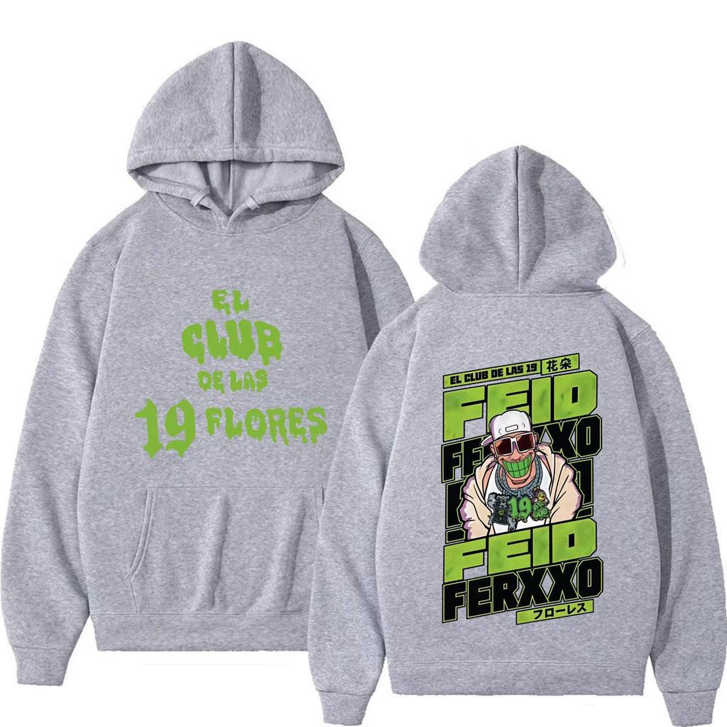 Rapper Feid Ferxxo El Club De Las 19 Flores 2026 Print Hoodie, Unisex Fashion Pullover, Loose Casual Sweatshirt, Streetwear