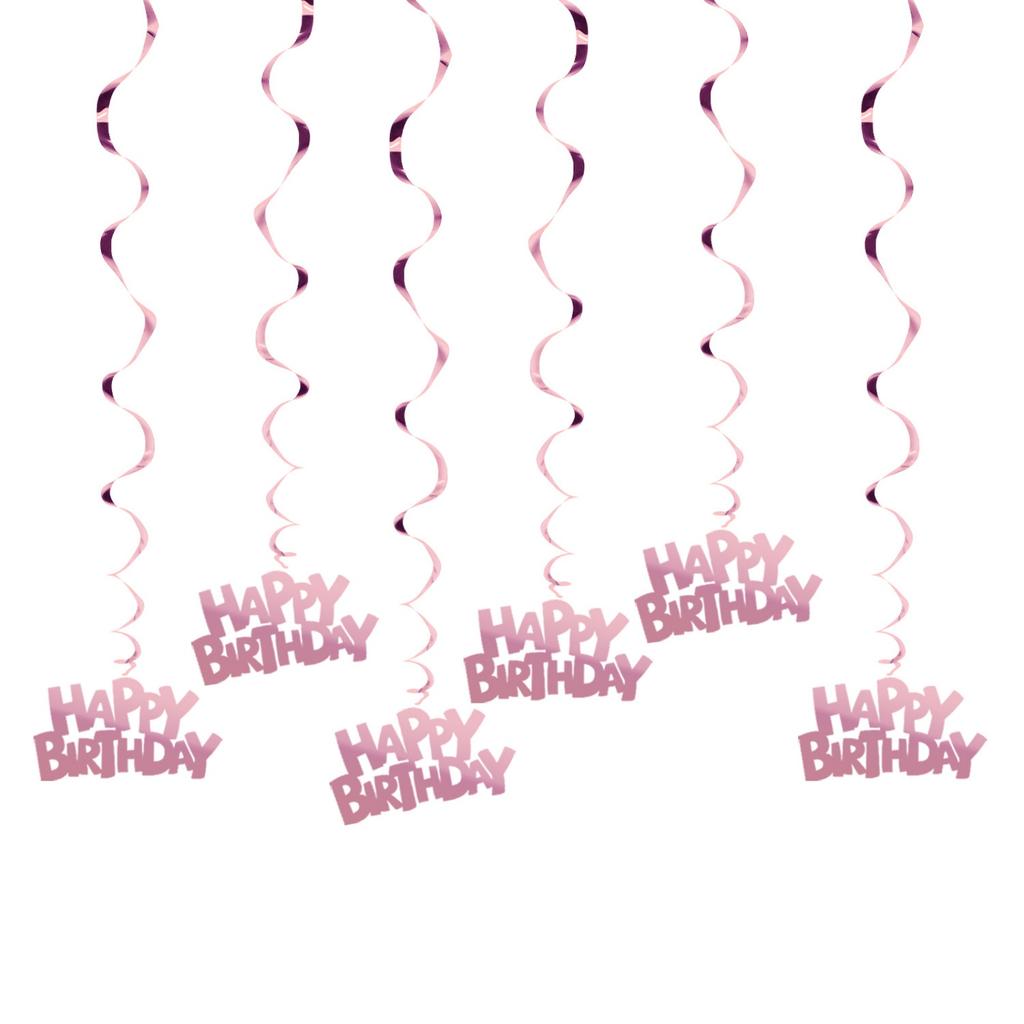 Pack of 6 Durable Reusable Spiral Hanging Decors Beautiful Spirals Hanging Decoration For Birthday And Party Settings