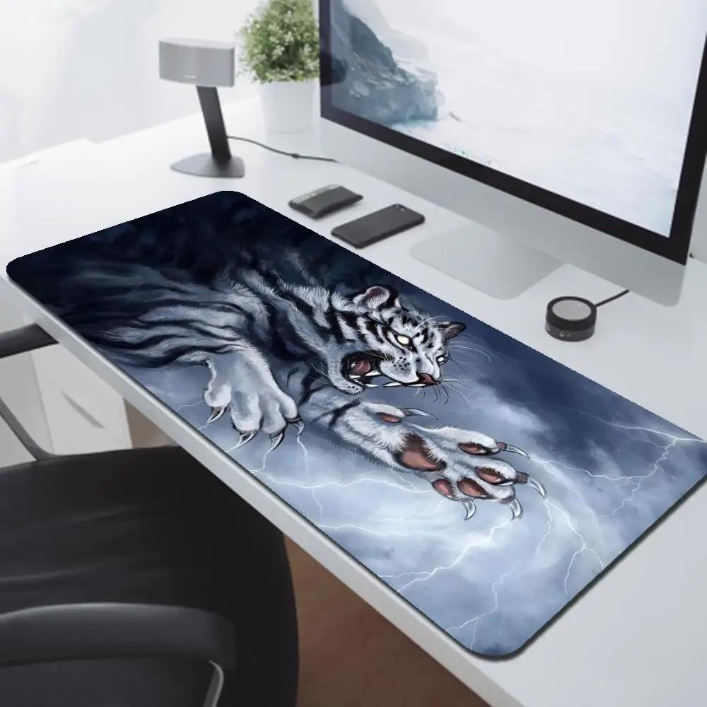 Tiger Mousepad Nonslip HD Print Large Size xmm Desk Mat Keyboard Pad Rubber Carpet Computer Rug Gamer Mousepads For PC