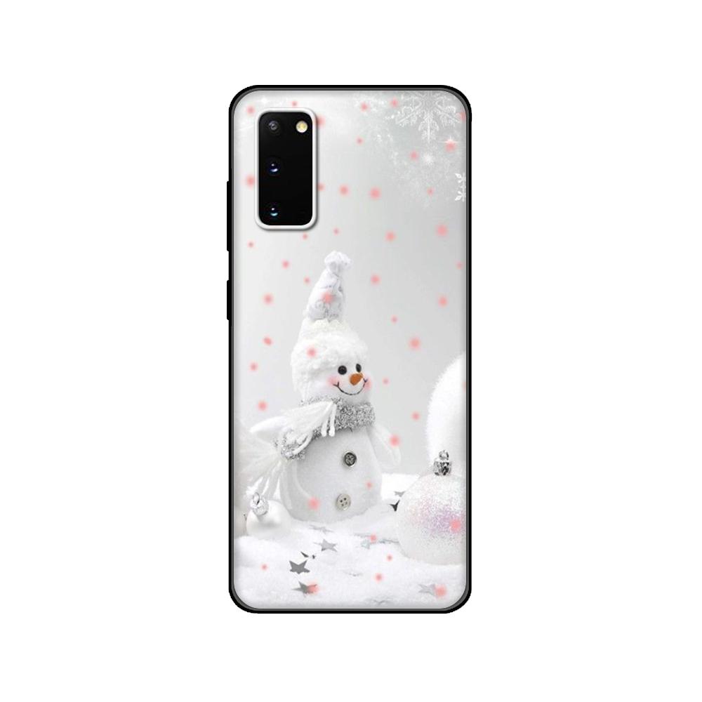 Black tpu Case For Samsung galaxy S20 /S20 PLUS/S20 ultra/S20+ /S20FE back cover Cute Christmas