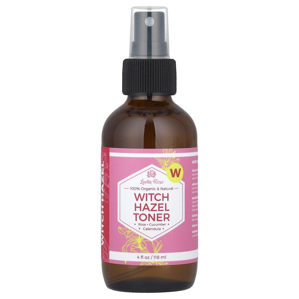 100% Organic & Natural, Witch Hazel Toner, 118Ml(4Fl Oz)