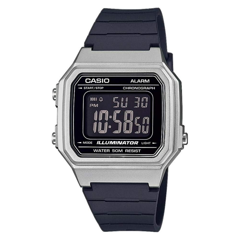 Casio Standard Digital Watch W-217HM-7BV Silver Black Unisex Kids with Original Box