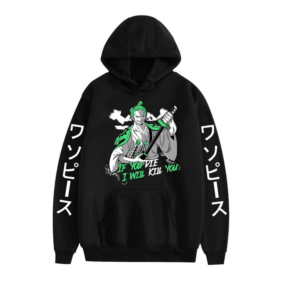 ONE PIECE Hoodie Sweatshirt for Womens Mens Hoodie Sweatshirt Cartoon Shirt Cool Unisex Hooded XS чёрный