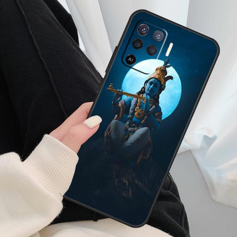 Indian God Lord Krishna Case For Oppo A18 A38 A58 A78 A98 A80 A60 A40 A96 A76 A16 A94 A74 A54 A15 A17 A57 A77 A5 Pro