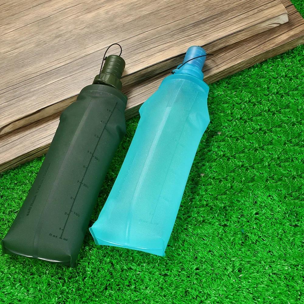TPU Geländesport Outdoor Sport Formbare weiche Wasserflasche Faltbarer Wasserbeutel Trinkflasche Outdoor Wassereimer