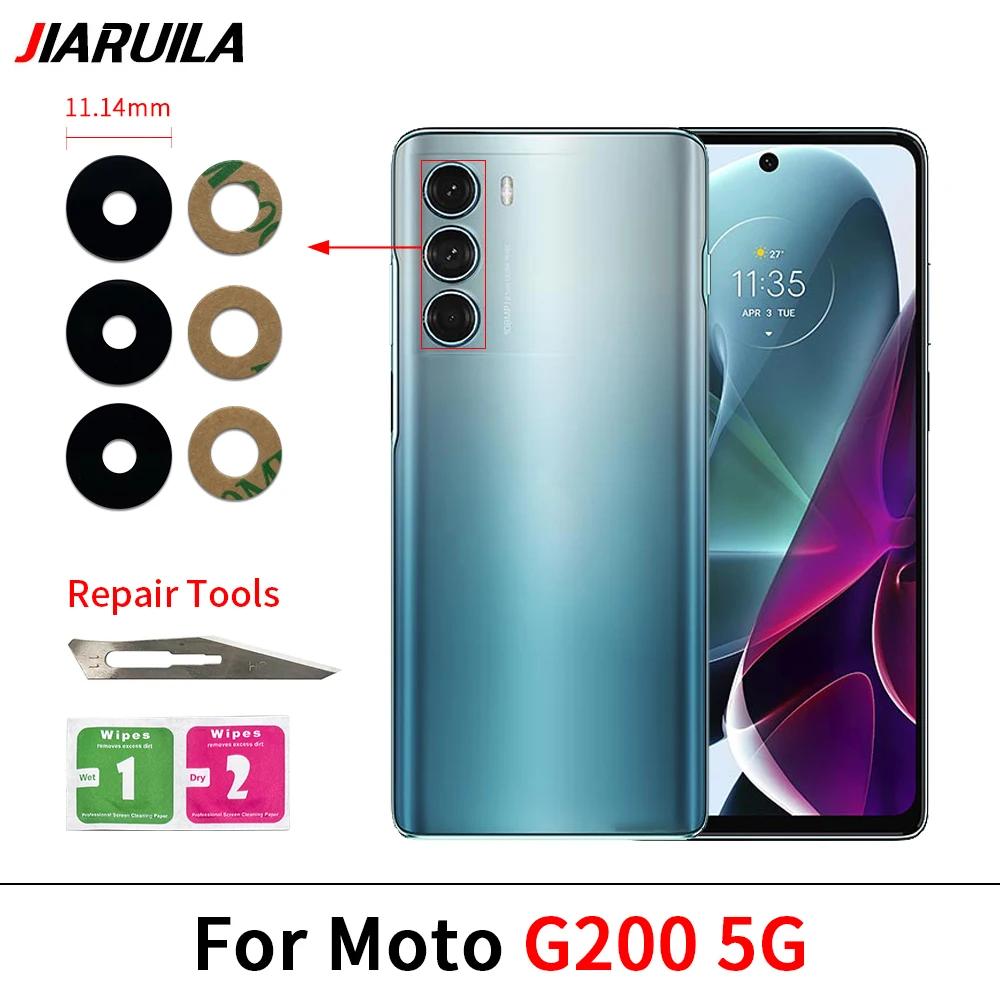 Camera Lens For Moto G85 G100 G200 G62 G60S G54 5G G52 G51 5G G41 G24 Power G14 Rear Back Camera Glass Lens With Glue Adhesive