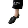 Cowhide version~ thick heel retro loafers women's 2025 new temperament commuting versatile single shoes, one pedal small leather shoes