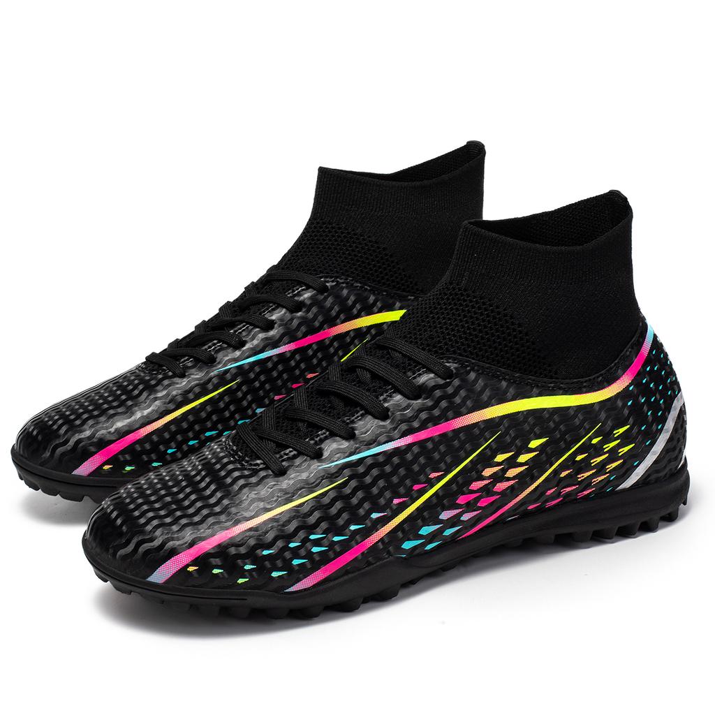 Men's Soccer Shoes TF/FG Non-Slip Turf Soccer Cleats Fashion Shoes Comfortable High Top Sneakers High Quality Football Boots 45