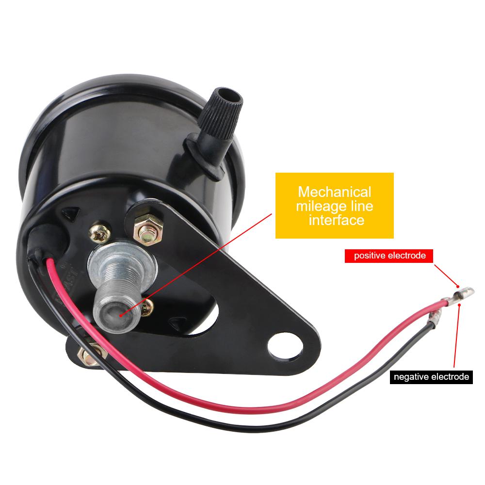 Tachometer Moto Parts Modified Odometer Motobike Accessory Machinery Universal Auto Gauge With LED Light Retro Motorcycle Dashboard
