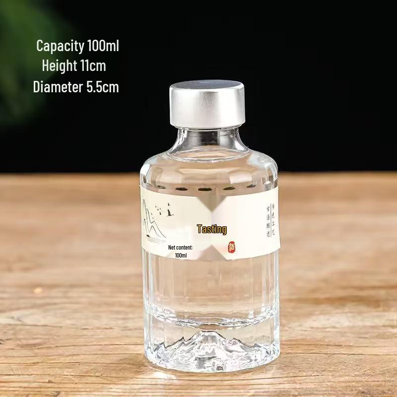 Custom 500ml Clear Glass Wine Bottles with Gift Box Packaging