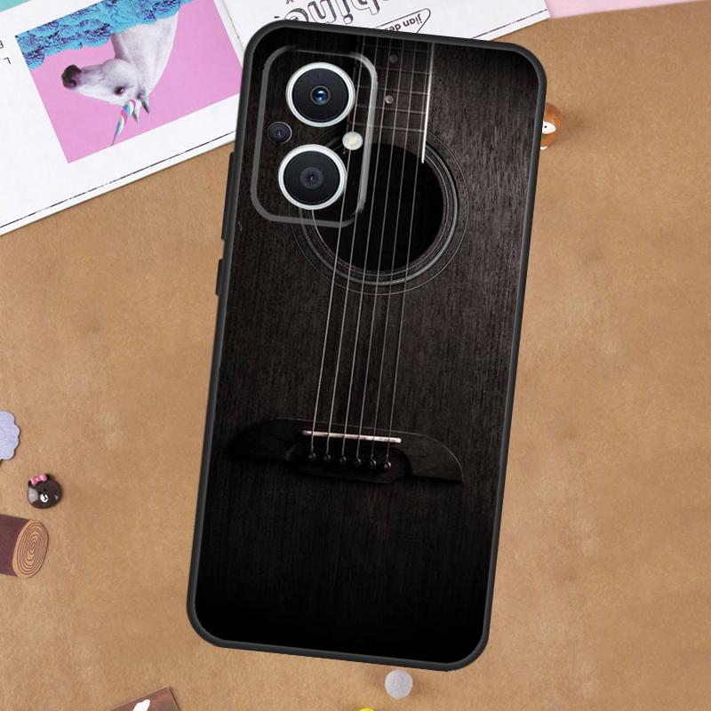 Vintage Music Guitars For OPPO Reno 13F 11F 12F 14F 10 11 12 13 14 Pro 8T 7 8 Lite OPPO Find X9 X8 X6 X5 Pro Case
