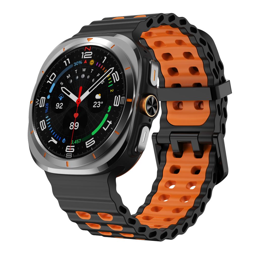 Original Straps For Samsung Galaxy Watch Ultra 47mm Accessories Marine Sport silicone Bracelet correa Galaxy Watch 7 ultra Band