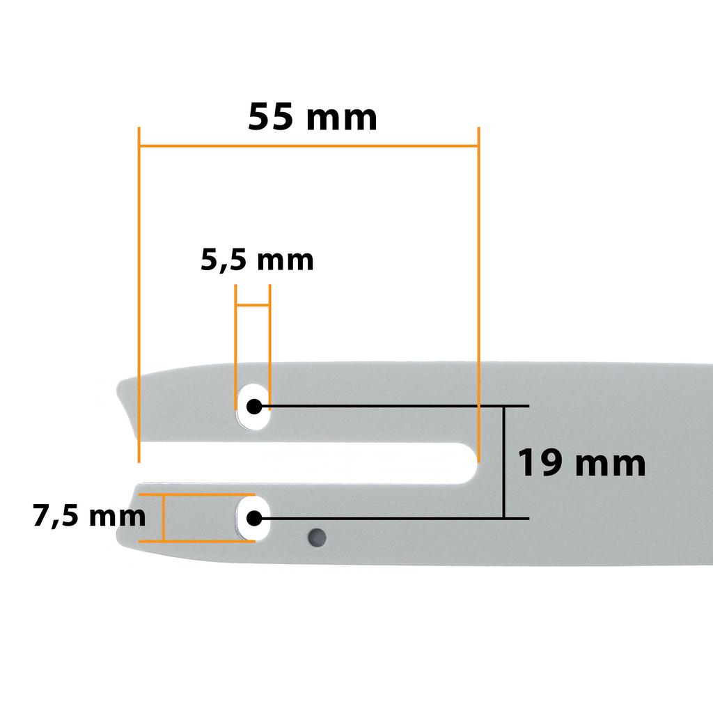 Rosfix Prowadnica 8"" do Piły Elektrycznej – Wysokiej Jakości Stal | Łatwa Instalacja | Odporna na Ścieranie