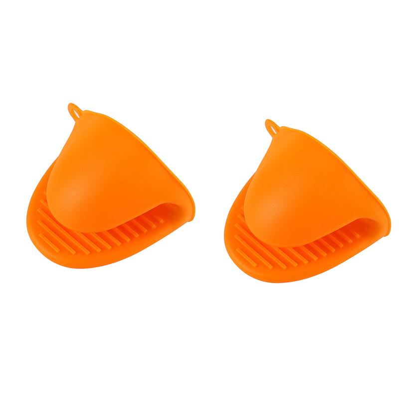 2pcs Oven Mitts Silicone Heat Resistant Clip Gloves Anti-scalding Non-slip Gloves Clip Pot Holders Baking Kitchen Utensils