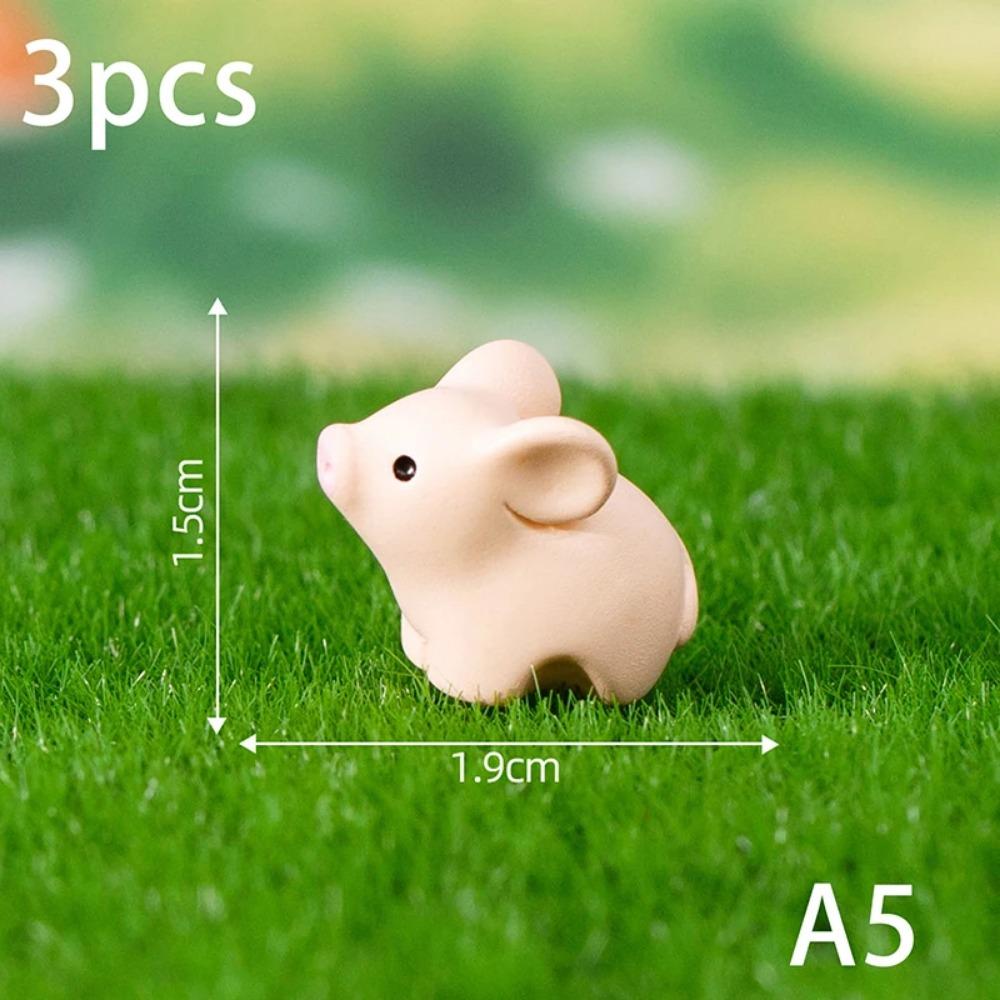 3KS Pes Veverka Liška Králík Ovce Kachna Prase Kočka Kůň Žába Želva Had Koala Figurka Miniatura Vílí Zahrada Dekorace Příslušenství