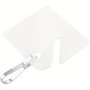 60Pcs Blank Key Tags 1.5 Inch Slotted Plastic Tags with Metal Snap Hooks White Square Hanging Tags for Key Cabinets Boxes Lockers Sturdy Frosted