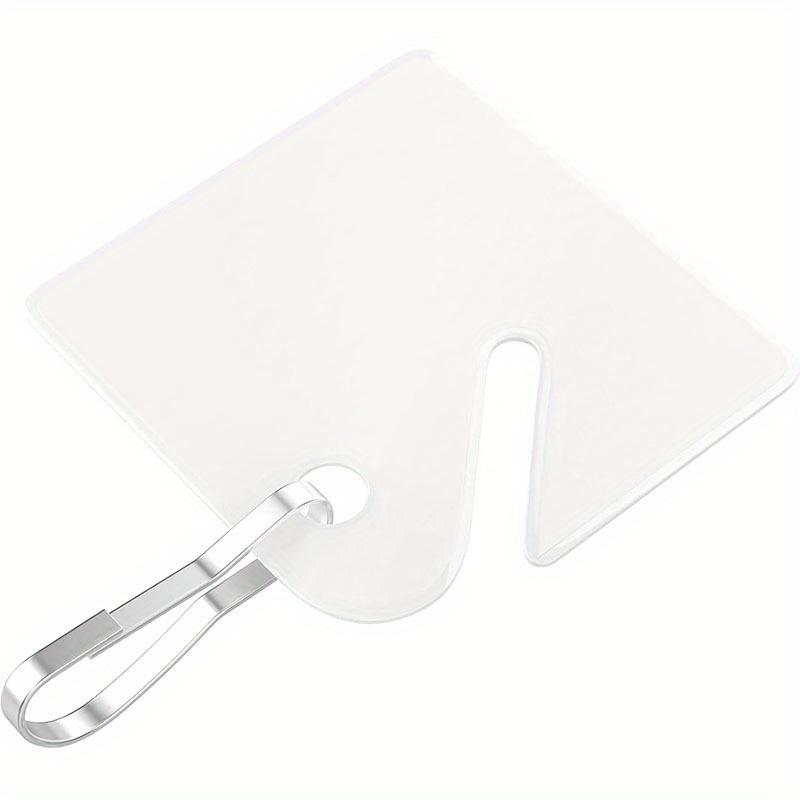 60Pcs Blank Key Tags 1.5 Inch Slotted Plastic Tags with Metal Snap Hooks White Square Hanging Tags for Key Cabinets Boxes Lockers Sturdy Frosted