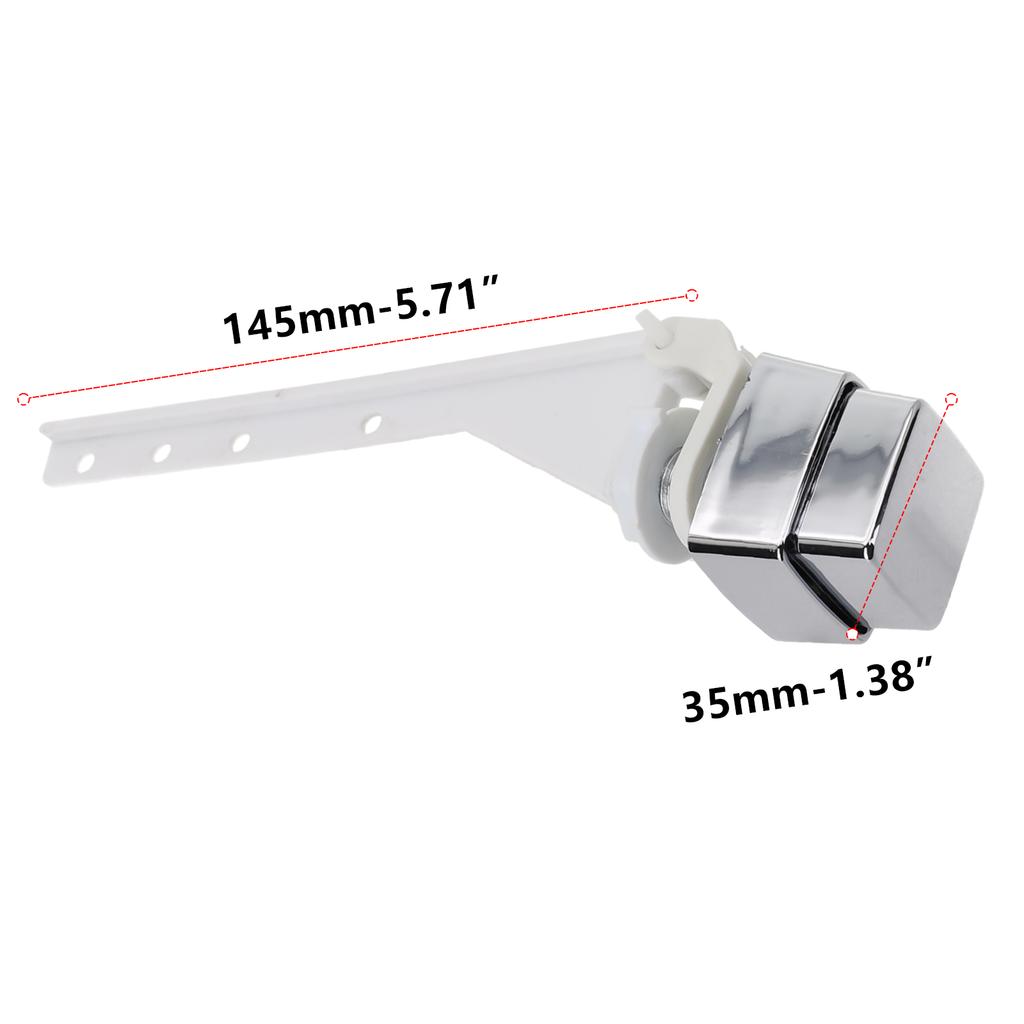 Toilet Flush Lever Handle Side Push Button Toilet Tank Handle Replacement Universal Flush Side Wrench Switch Square Side Button