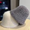 New All-match Thick Furry Knitted Fisherman Hat for Women in Autumn and Winter To Prevent Cold and Keep Warm and Show Face Small Bucket Hat Basin Hat