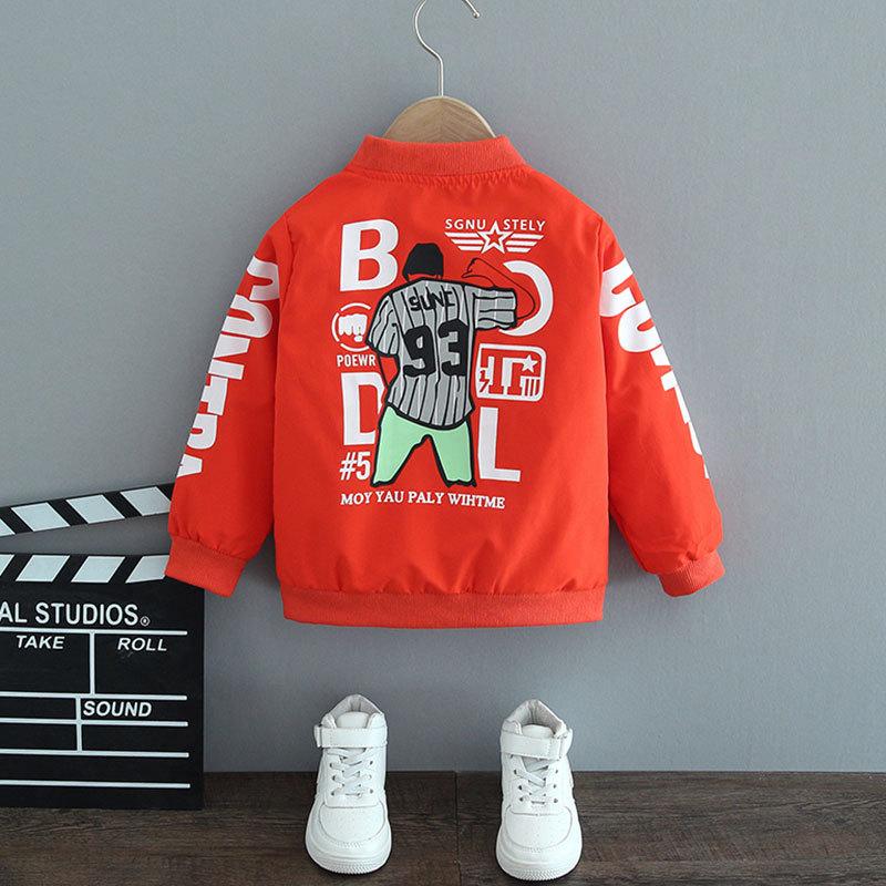 Spring Autumn Baby Boys and Girls Jacket Fashion Cartoon Bear Pattern Kids Windbreaker Coats For Children Outerwear Clothing 2-12Year