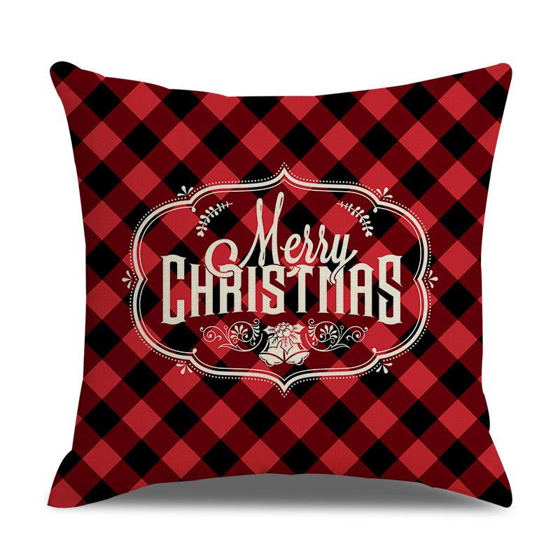 

Шотландская Рождественская Односторонняя Льняная Наволочка Наволочка для Гостиной Наволочка для Постели Наволочка для Спальни 45 * 45Cm without pillow core